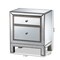 Baxton Studio Fadri Contemporary Glam and Luxe Mirrored 2-Drawer Nightstand 174-11067-Zoro - alternate 7